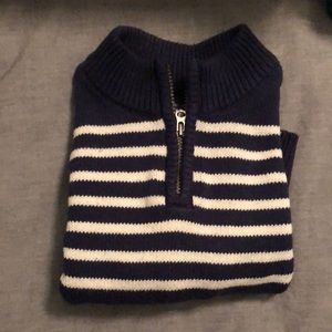 Gently worn navy and blue stripe sweater